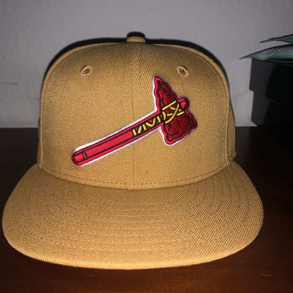 New Era Atlanta Braves Panama Tan Prime Edition 59Fifty Fitted Cap 678